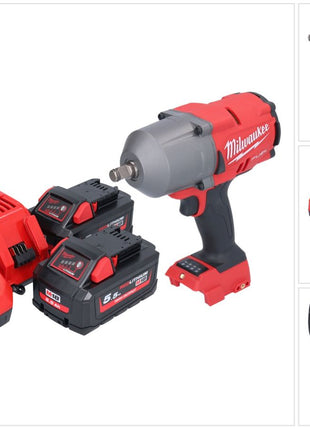 Clé à chocs sans fil Milwaukee M18 FHIWF12-552 18 V 1356 Nm 1/2" brushless + 2x batterie 5,5 Ah + chargeur