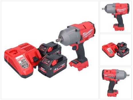 Clé à chocs sans fil Milwaukee M18 FHIWF12-552 18 V 1356 Nm 1/2" brushless + 2x batterie 5,5 Ah + chargeur