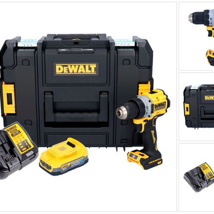 DeWalt DCD 800 E2T Akku Bohrschrauber 18 V 90 Nm Brushless + 2x Akku 1,7 Ah + Ladegerät + TSTAK