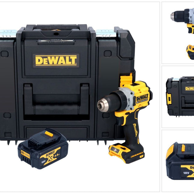 DeWalt DCD 800 NT Akku Bohrschrauber 18 V 90 Nm Brushless + 1x Akku 4,0 Ah + TSTAK - ohne Ladegerät