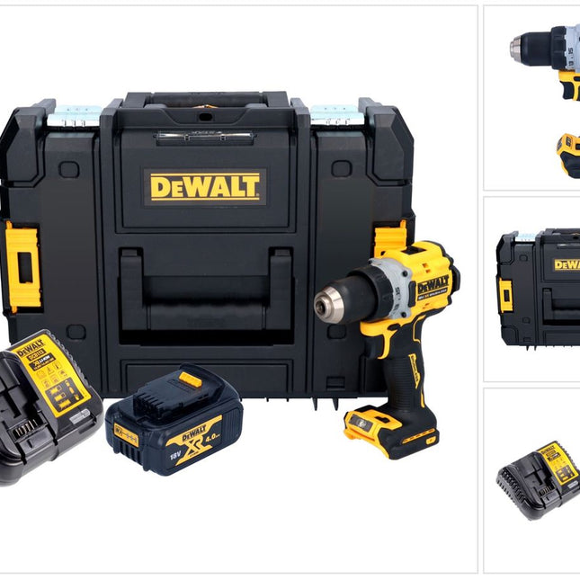 DeWalt DCD 800 M1T Akku Bohrschrauber 18 V 90 Nm Brushless + 1x Akku 4,0 Ah + Ladegerät + TSTAK