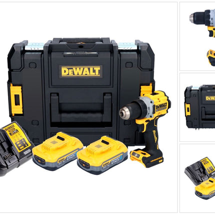 DeWalt DCD 800 H2T Akku Bohrschrauber 18 V 90 Nm Brushless + 2x Akku 5,0 Ah + Ladegerät + TSTAK