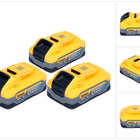 DeWalt DCBP 518 H3 battery set 3x Powerstack battery 18 V 5.0 Ah / 5000 mAh XR Li-Ion - with charge level indicator