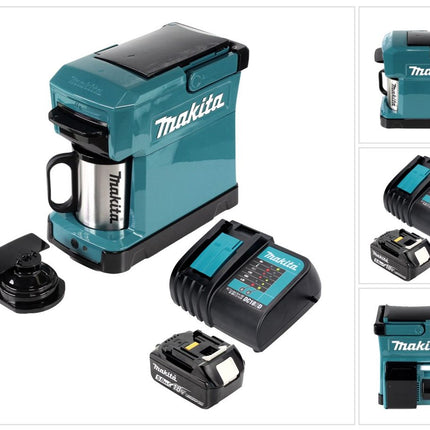 Makita DCM 501 RT Máquina de café a batería portátil + 1x batería de 5,0 Ah y cargador