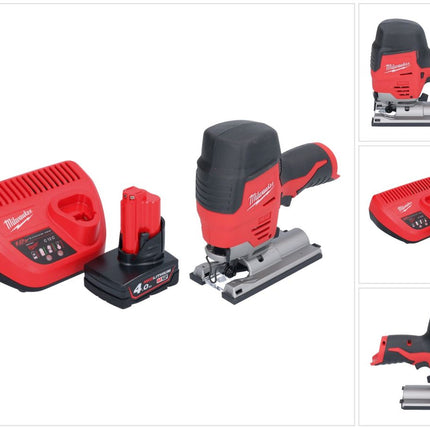 Wyrzynarka akumulatorowa Milwaukee M12 JS-401 12 V + 1x akumulator 4,0 Ah + ładowarka
