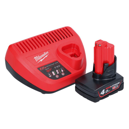 Wyrzynarka akumulatorowa Milwaukee M12 JS-401 12 V + 1x akumulator 4,0 Ah + ładowarka