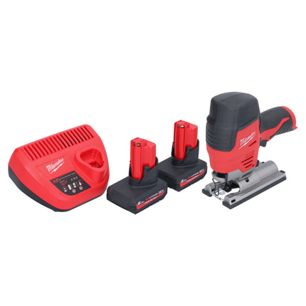 Milwaukee M12 JS-502 cordless jigsaw 12 V + 2x rechargeable battery 5.0 Ah + charger