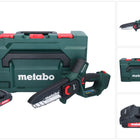 Metabo MS 18 LTX 15 podadora sin cable 18 V 15 cm 5 m/s + 1x batería recargable 2,0 Ah + metaBOX - sin cargador