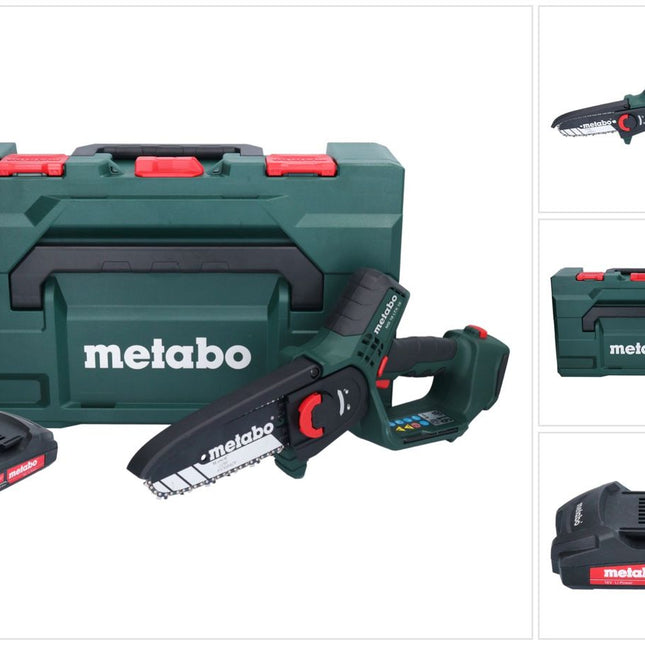 Metabo MS 18 LTX 15 cordless pruning saw 18 V 15 cm 5 m/s + 1x rechargeable battery 2.0 Ah + metaBOX - without charger