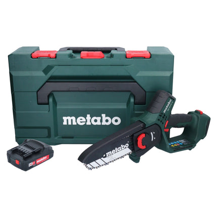 Metabo MS 18 LTX 15 cordless pruning saw 18 V 15 cm 5 m/s + 1x rechargeable battery 2.0 Ah + metaBOX - without charger