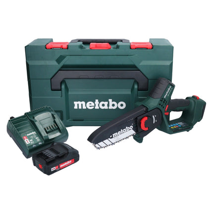 Metabo MS 18 LTX 15 cordless pruning saw 18 V 15 cm 5 m/s + 1x rechargeable battery 2.0 Ah + charger + metaBOX