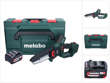 Metabo MS 18 LTX 15 cordless pruning saw 18 V 15 cm 5 m/s + 1x rechargeable battery 4.0 Ah + metaBOX - without charger