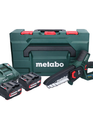 Metabo MS 18 LTX 15 sega da potatura a batteria 18 V 15 cm 5 m/s + 2x batteria 4,0 Ah + caricatore + metaBOX