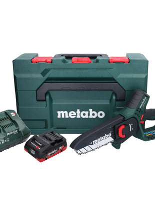 Metabo MS 18 LTX 15 Trononneuse sans fil 18 V 15 cm 5 m/s + 1x accu 4,0 Ah + chargeur + metaBOX