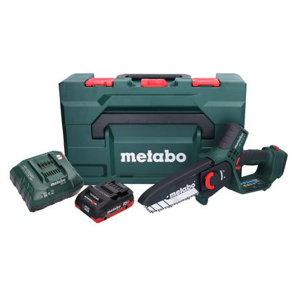 Metabo MS 18 LTX 15 sega da potatura a batteria 18 V 15 cm 5 m/s + 1x batteria ricaricabile 4,0 Ah + caricatore + metaBOX