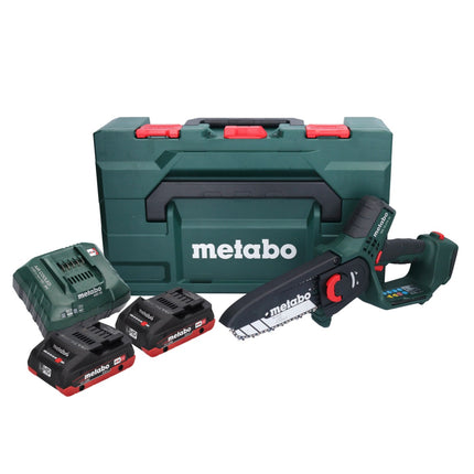 Metabo MS 18 LTX 15 cordless pruning saw 18 V 15 cm 5 m/s + 2x battery 4.0 Ah + charger + metaBOX