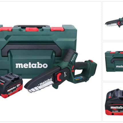 Metabo MS 18 LTX 15 sega da potatura a batteria 18 V 15 cm 5 m/s + 1x batteria ricaricabile 5,5 Ah + metaBOX - senza caricabatterie