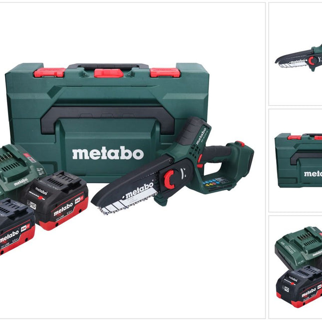 Metabo MS 18 LTX 15 cordless pruning saw 18 V 15 cm 5 m/s + 2x rechargeable battery 5.5 Ah + charger + metaBOX