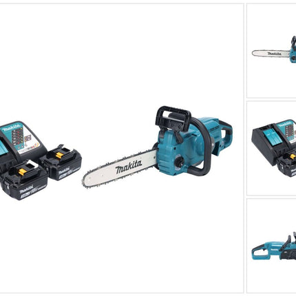 Makita DUC 357 RF2X2 Cordless chainsaw 18 V 35 cm 7.7 m/s Brushless + 2x battery 3.0 Ah + charger