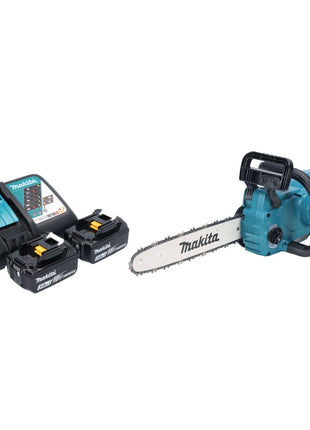 Makita DUC 357 RF2X2 Akku Kettensäge 18 V 35 cm 7,7 m/s Brushless + 2x Akku 3,0 Ah + Ladegerät