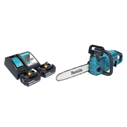 Makita DUC 357 RF2X2 Cordless chainsaw 18 V 35 cm 7.7 m/s Brushless + 2x battery 3.0 Ah + charger