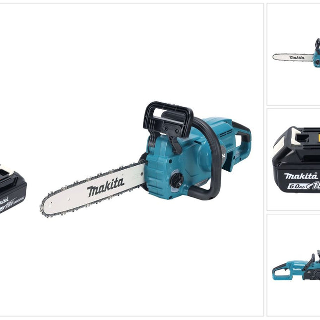 Makita DUC 357 GX2 Motosierra sin cable 18 V 35 cm 7,7 m/s Sin escobillas + 1x batería 6,0 Ah - sin cargador