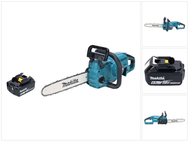 Makita DUC 357 GX2 Akumulatorowa pilarka łańcuchowa 18 V 35 cm 7,7 m/s Bezszczotkowa + 1x akumulator 6,0 Ah - bez ładowarki
