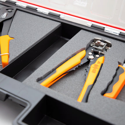 Qbrick System ONE Organizador L 2.0 MFI apilable 531 x 379 x 77 mm 6 l IP66 con inserto de espuma