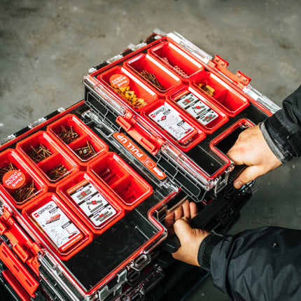 Qbrick System ONE Organizador M apilable 365 x 265 x 77 mm 2,5 l IP 66 con 5 embutidos