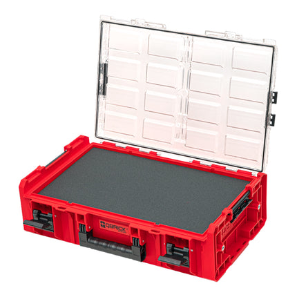Qbrick System ONE Organiser 2XL 2.0 MFI RED ULTRA HD impilabile 582 x 387 x 131 mm 13,5 l IP66 con inserto in schiuma