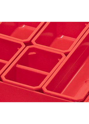 Qbrick System ONE Organiser L 2.0 RED ULTRA HD stackable 531 x 379 x 77 mm 6 l IP66 with 10 inlays