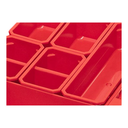 Qbrick System ONE Organizer L 2.0 RED ULTRA HD sztaplowany 531 x 379 x 77 mm 6 l IP66 z 10 wkładami