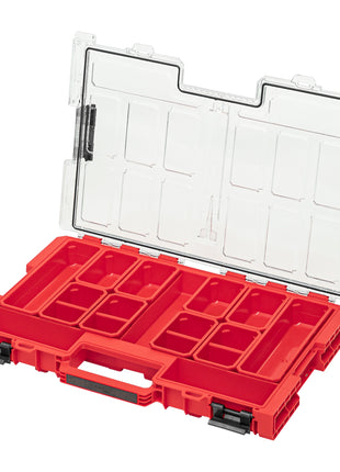 Qbrick System ONE Organiser L 2.0 RED ULTRA HD stackable 531 x 379 x 77 mm 6 l IP66 with 10 inlays