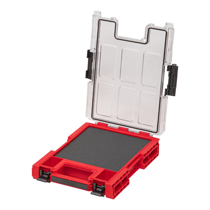 Qbrick System ONE Organiser M MFI RED ULTRA HD impilabile 365 x 265 x 77 mm 2,5 l IP66 con inserto in schiuma
