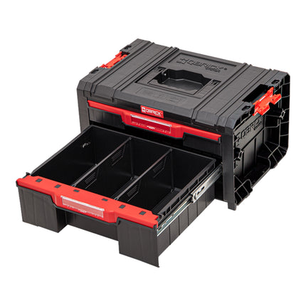 Qbrick System PRO Drawer 2 Toolbox 2.0 Basic stackable 450 x 310 x 244 mm 4.5 l 9.5 l IP54 with two drawers 5 dividers