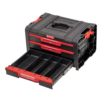 Qbrick System PRO Drawer 3 Toolbox 2.0 Basic sztaplowana 450 x 310 x 244 mm 3x 4,5 l IP54 z trzema szufladami 9 wkładów