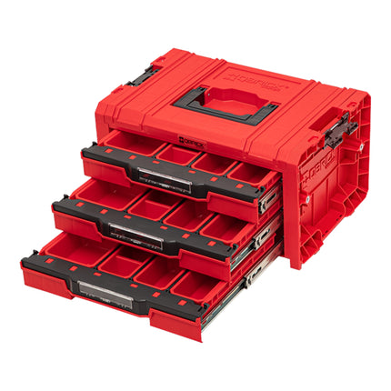 Qbrick System PRO Drawer 3 Toolbox 2.0 Expert RED ULTRA HD Toolbox 450 x 310 x 244 mm 13.5 l stackable IP54 with 3 drawers