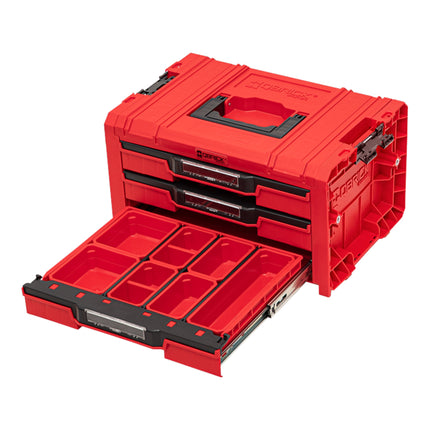 Qbrick System PRO Drawer 3 Toolbox 2.0 Expert RED ULTRA HD Toolbox 450 x 310 x 244 mm 13.5 l stackable IP54 with 3 drawers