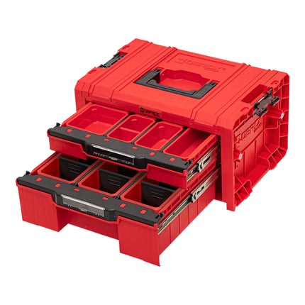 Qbrick System PRO Drawer 2 Toolbox 2.0 Expert RED ULTRA HD Toolbox 450 x 310 x 244 mm 14 l stackable IP54 with 2 drawers