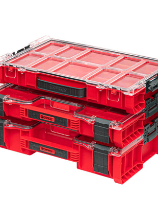 Qbrick System PRO Organizer 300 RED ULTRA HD sztaplowany 452 x 358 x 110 mm 9 l IP54 z 8 wkładkami