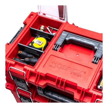 Qbrick System PRIME Toolbox 150 Profi RED ULTRA HD Custom impilabile 535 x 327 x 141 mm 13,5 l IP66