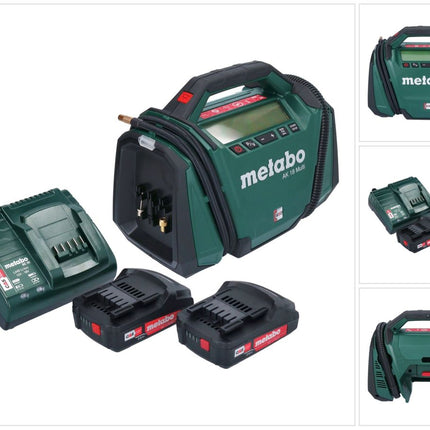 Metabo AK 18 Multi cordless compressor 18 V 11 bar + 2x rechargeable battery 2.0 Ah + charger