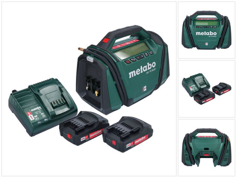 Metabo AK 18 Multi cordless compressor 18 V 11 bar + 2x rechargeable battery 2.0 Ah + charger