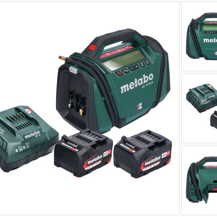 Metabo AK 18 Multi compresseur sans fil 18 V 11 bar + 2x batterie 4,0 Ah + chargeur