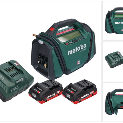 Metabo AK 18 Multi cordless compressor 18 V 11 bar + 2x battery pack 4.0 Ah + charger