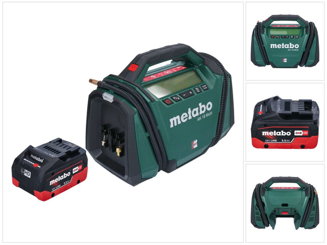 Compressore a batteria Metabo AK 18 Multi 18 V 11 bar + 1x batteria 5,5 Ah - senza caricabatterie