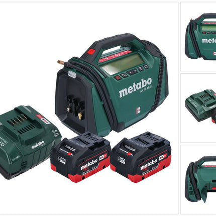 Compressore a batteria Metabo AK 18 Multi 18 V 11 bar + 2x batteria ricaricabile 5,5 Ah + caricatore