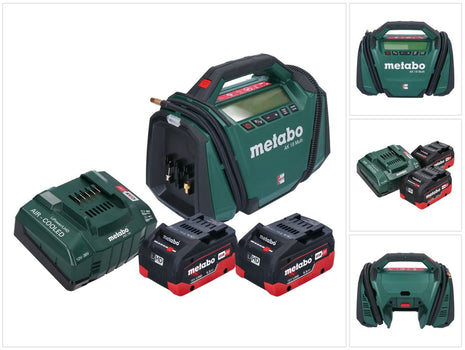 Kompresor akumulatorowy Metabo AK 18 Multi 18 V 11 bar + 2x akumulator 5,5 Ah + ładowarka