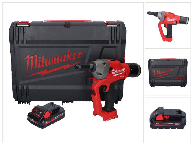 Milwaukee M18 ONEFPRT-301X cordless blind riveter 18 V 20 kN brushless + 1x rechargeable battery 3.0 Ah + HD box - without charger