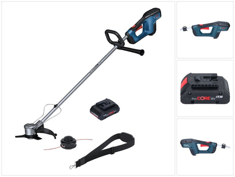 Bosch GFR 18V-23 Desbrozadora de batería profesional 18 V 230 mm sin escobillas + 1x batería ProCORE 4,0 Ah - sin cargador